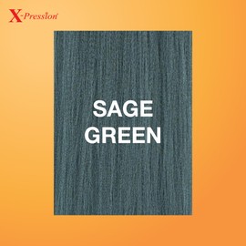 Sensationnel X-pression prestretched braiding hair - 3x braid 58 inch all kanekalon flame retardant synthetic braid for box braids and twists (1 pack, SAGEGREEN)