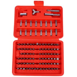100 Pcs Screwdriver Bit Set, 1/4” Hex Multi Bit Screwdriver Set, Tamper Proof & Torx Security Driver Bits for DIY, Electronics Repairs in Storage Case