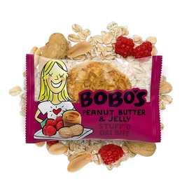 Bobo's Oat Stuff'd Bites, Peanut Butter & Jelly, 1.3 oz Bites (30 Pack Box), Gluten Free Whole Grain Snack, Vegan On-The-Go