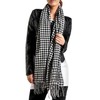 CHROME CRANE MF002 Scarf, Houndstooth Pattern, Knit, Cold Protection, Casual