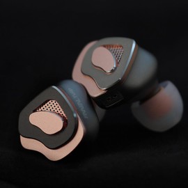 FAAEAL Tulip 10mm Gold Ring Dynamic Driver HiFi Earphone,2PIN Detachable Music IEM Headphone with Petal Design,CNC Metal Shell in-Ear Monitor with Multi-Layer Storage Case (Pink Cable 3.5mm)