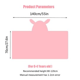 YEBON Kids Hooded Towel Soft Absorbent Bath Towel with Cute Frog Design for Babie, Toddler, Infant Perfect Shower Gifts for Boys and Girls 28" x 55" (HZ09-P)