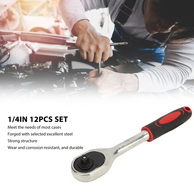 Ratchet Wrench Socket Set Quick Auto Repair Tool Kit CRV