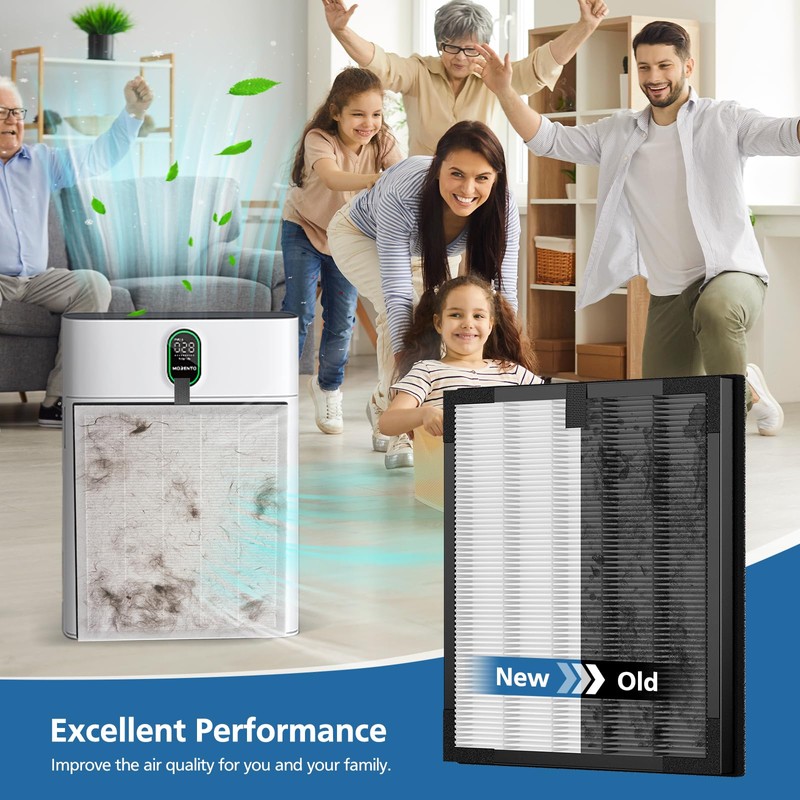 2 Pack HY4866 Replacement Filters for MORENTO/WESTHEY HY4866 Air Purifier