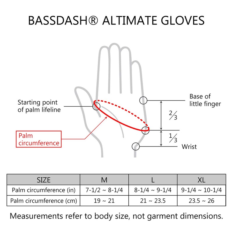 Bassdash ALTIMATE Series Fishing Gloves, UV Protection, Sun Protection, Quick