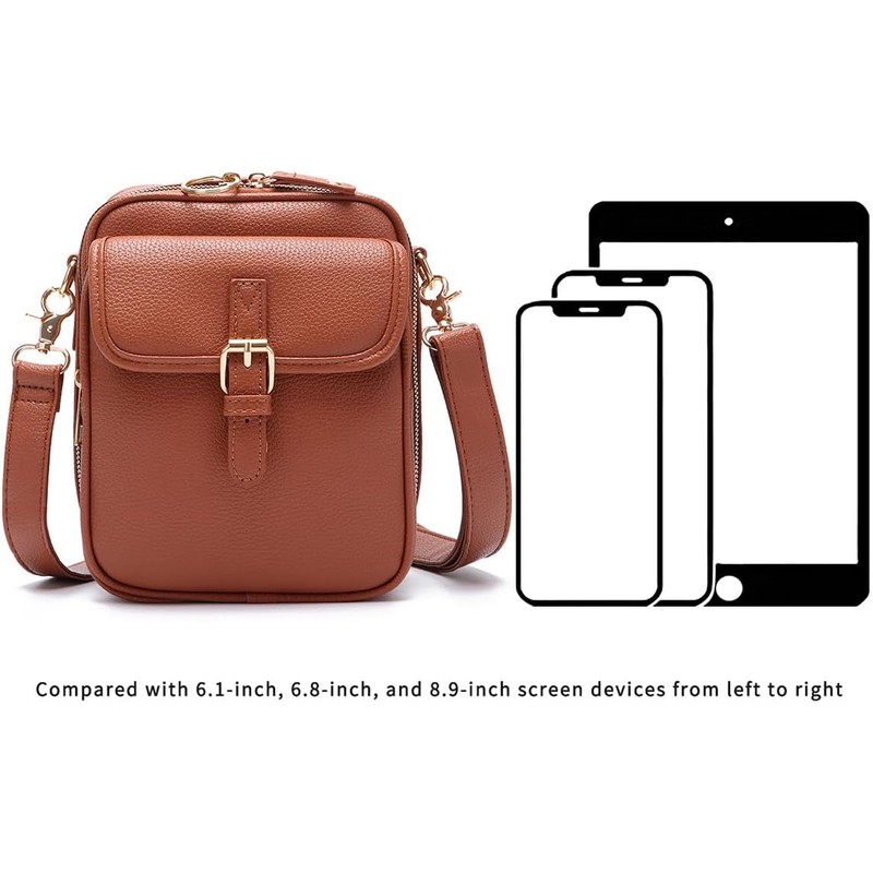 Crossbody Bag for Women – Premium Leather, Anti-Theft Zipper, Lightweight