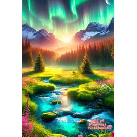 Aurora of Paradise: Size 6" x 9" (365 lined pages) Hard Cover Notebook