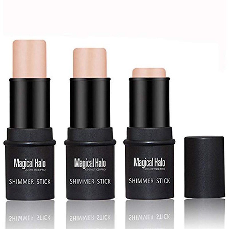 2 colors Bronzers Highlighter Stick Shimmer Cream Powder Waterproof Light