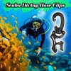 Dawitrly 3 Pieces Diving Hose Holder Clip Diving Double BCD