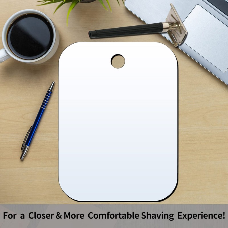 Shaving Mirror, Unbreakable Shower Mirrors, (Medium,2pack(6 inches x8 inches )