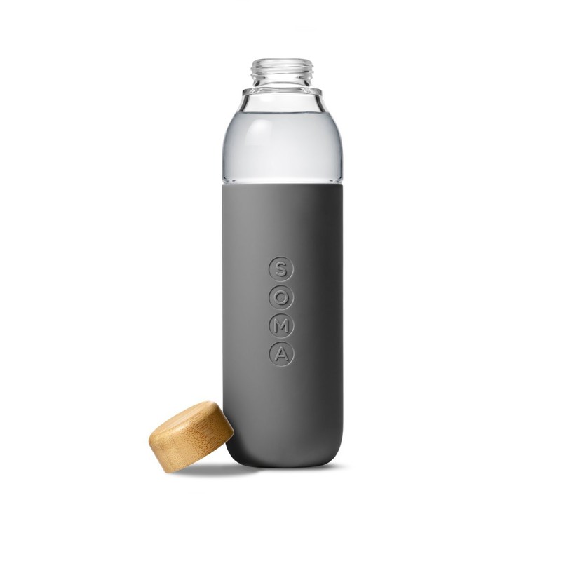 Soma 17 oz. BPA-free Wide Mouth Glass Water Bottle with