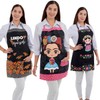 AMBORELLA, Mandil de Cocina Negro, Unisex, Set de 3 piezas