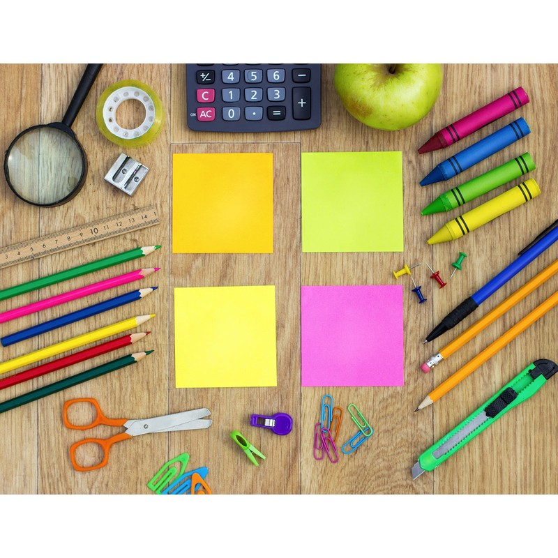 600 x Peel Off Sticky Notes 76x76mm 6 Pads of