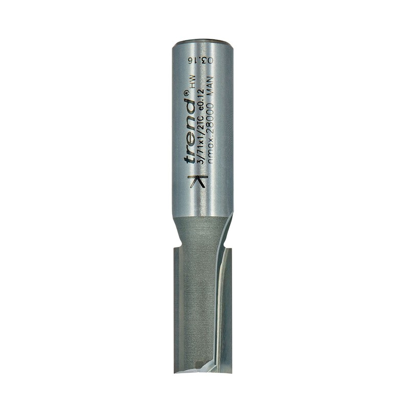 Trend Professional Straight Two Flute Router Cutter, 1/2 Inch Shank,