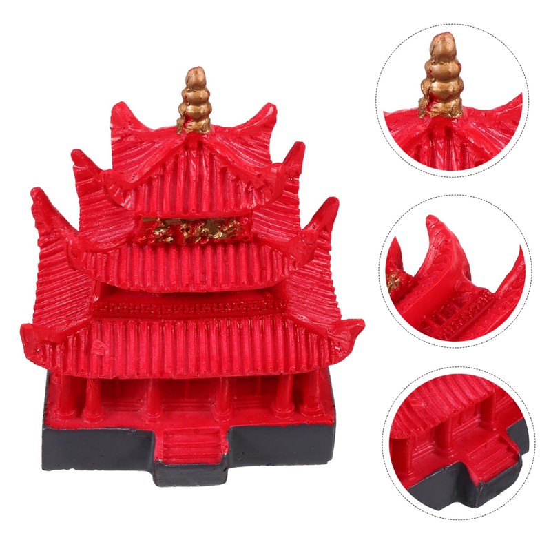 BUGUUYO Aquarium Pagoda Decorations Resin Fish House Ornaments for Tank
