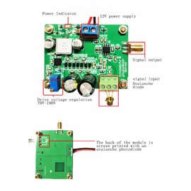 Taidacent 12V i to v Converter op amp APD Avalanche photodiode Drive photoelectric Signal i to v Current to Voltage Converter