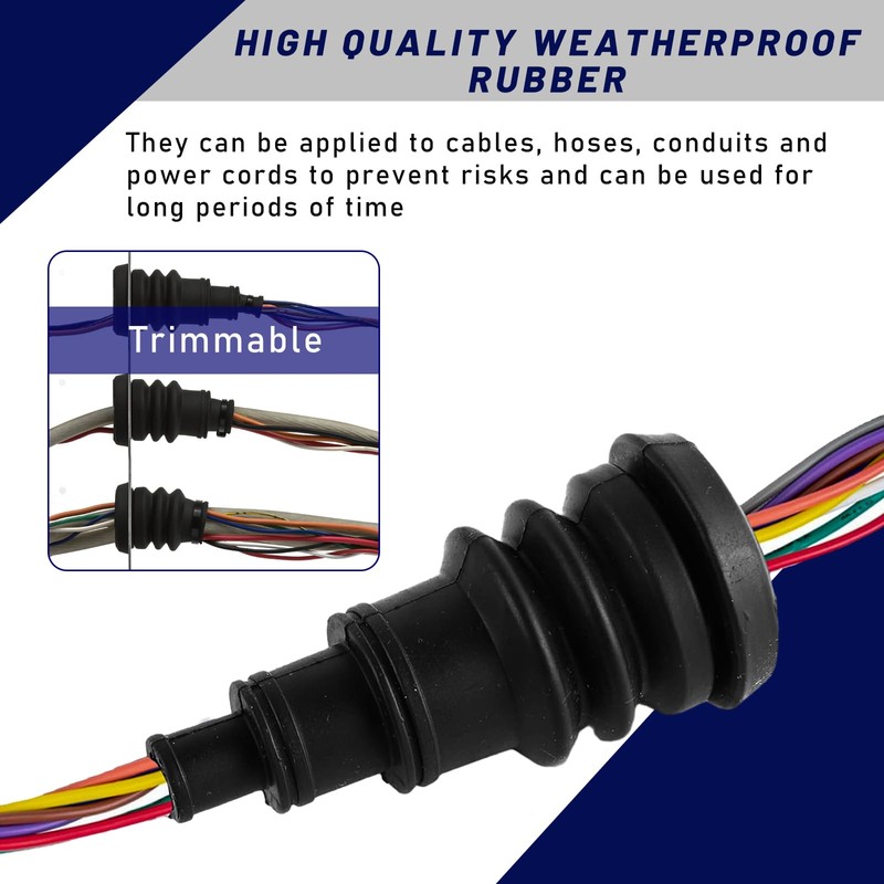 Suvnie 4 PCS Universal Firewall Boot, Rubber Grommets Can Accommodate