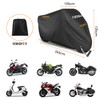Favoto Motorcycle Cover, Thick, UV Protection, Highly Windproof, Rainproof, Waterproof,