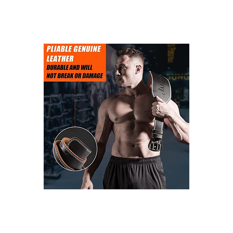 Jaffick Weight lifting Belt for 7MM Leather Pro Power Gym
