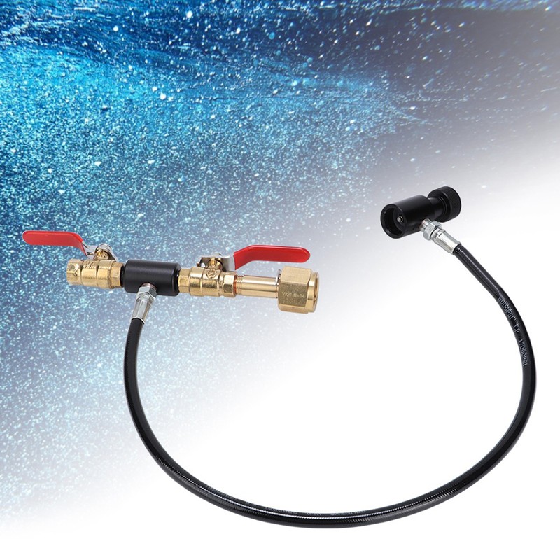 CO2 Cylinder Refill Adapter with 24in Hose for Soda Filling
