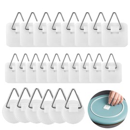 45pcs Invisible Adhesive Picture Hanger Foamboard Picture Hanging Hooks Without Nails, Picture Hangers Sticky Hangers for Home Wall Art Picture Photo Frame Bathroom Closet Kitchen Door.