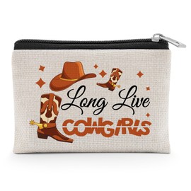 Western Cowgirl Coin Purse Cowgirl Gifts for Daughter Country Women Gift for Friend Bestie Cowgirls Accessories for Daughter Niece Graduation Gift for Her Zipper Change Pouch Christmas Birthday Gifts