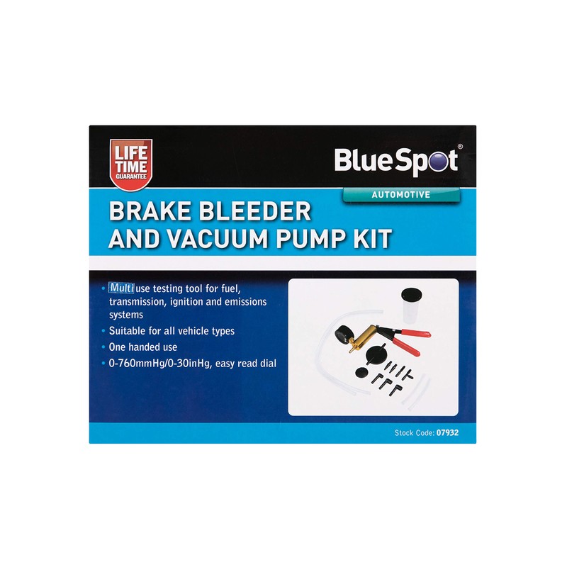 Blue Spot Tools 07932 Brake Bleeder and Vacuum Pump Kit