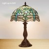 Pterying Tiffany Dragonfly Table Lamp, 18'' Tall Vintage Stained Glass