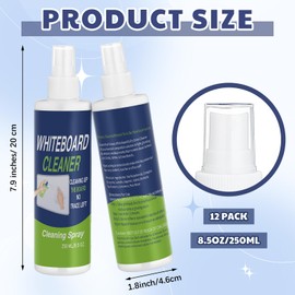 Swiffen 12 Pack Whiteboard Cleaner 8.5oz Dry Erase Board Cleaner White Board Cleaning Spray Dry Erase Cleaner Spray Removes Stubborn Marks from Whiteboard Chalkboard
