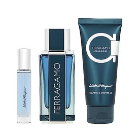 FERRAGAMO Intense Leather Eau de Parfum for Men 3 Piece Set