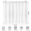 YISURE White PEVA Shorter Shower Curtain 60inch Height, Solid White
