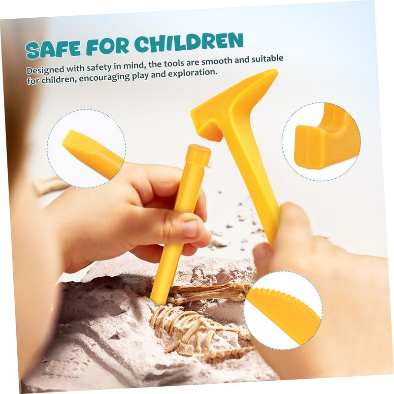 Kisangel 1 Set Dinosaur Digging Tool Set Excavation Kit for