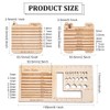 BENECREAT 3Pcs Knitting Needle Gauge Multifunctional Wood Spinning Control Card