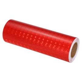 PATIKIL Reflective Tape, 8 Inch x 17 Ft Waterproof High Visibility Warning Safety Adhesive Tape Outdoor Reflector for Cars Trucks, Red