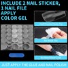 120PCS Clear Half Frosted Nails Tip Almond Acrylic Fake Nails