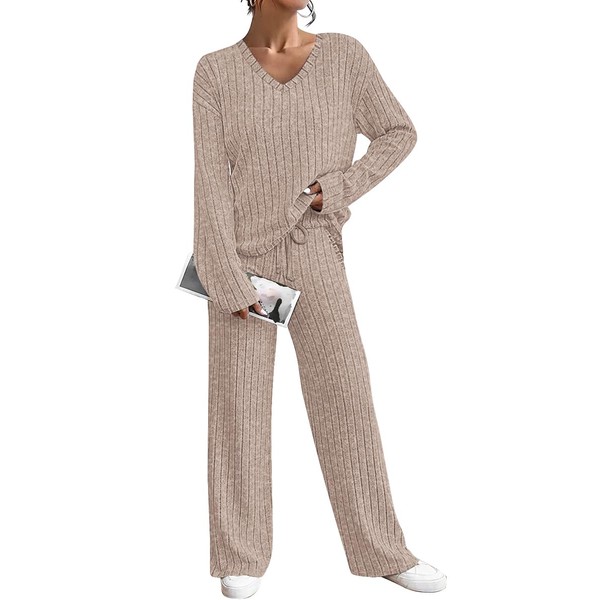 TIYOMI Ladies Plus Size Khaki 4X Sweater Outfits Long Sleeve