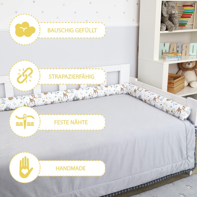 Totsy Baby Side Sleeper Pillow, Body Pillow, Long Bed Roll,