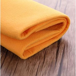 The Original Super Absorbent Multi-Purpose Cleaning Shammy (Chamois) Towel Cloth, Machine Washable, Will Not Scratch, Orange (10)