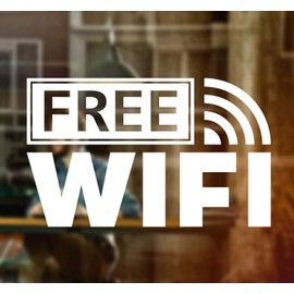 Wall4stickers Free WiFi Window Sign Vinyl Sticker Graphics Cafe Shop Salon Restaurant