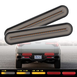 LED Trailer Tail Light Brake Tail Lights Stop Turn Signal Flowing Red/Amber Signal LED Trailer Light Kit Waterproof For RV Truck boat Trailer UTV ATV，Wrangler Silverado Golf Cart Offroad