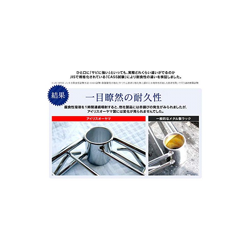 Iris Ohyama MR-015P Metal Rack Series, Pole Diameter 1.0 inches