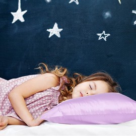 sourcing map Silk Pillowcase 19 Momme Mulberry Silk Pillowcase with Zip Pillowcase Light Purple 36 x 51 cm