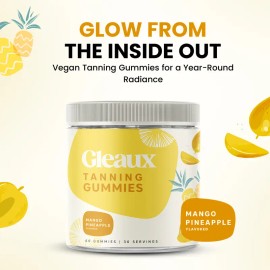 Tanning Support Gummies for Men & Women – Beta Carotene, Astaxanthin & Lycopene Skin Tone Support Supplement, Sunless Glow Formula