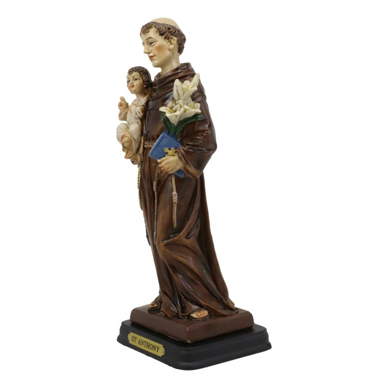 Saint Anthony of Padua Carrying Baby Jesus and Lily Flowers