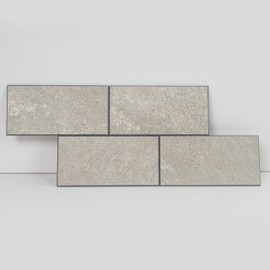 COLAMO 6"×12" Swatch Beige Faux Stone Peel and Stick Large Subway Tile for Kitchen Wall Backsplash,Stick on Tile,Self Adhesive Tile for Bathroom Living Room Accent Wall Decor