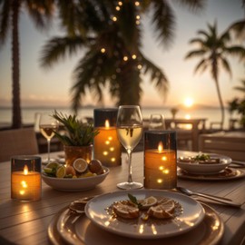 Eldnacele Flickering Flameless Candles String Lights with 10-Key Remote and Timer, Battery Operated Moving Wick Unbreakable Black Glass Plastic LED Pillar Candles for Dinner Holiday Decor Set of 3