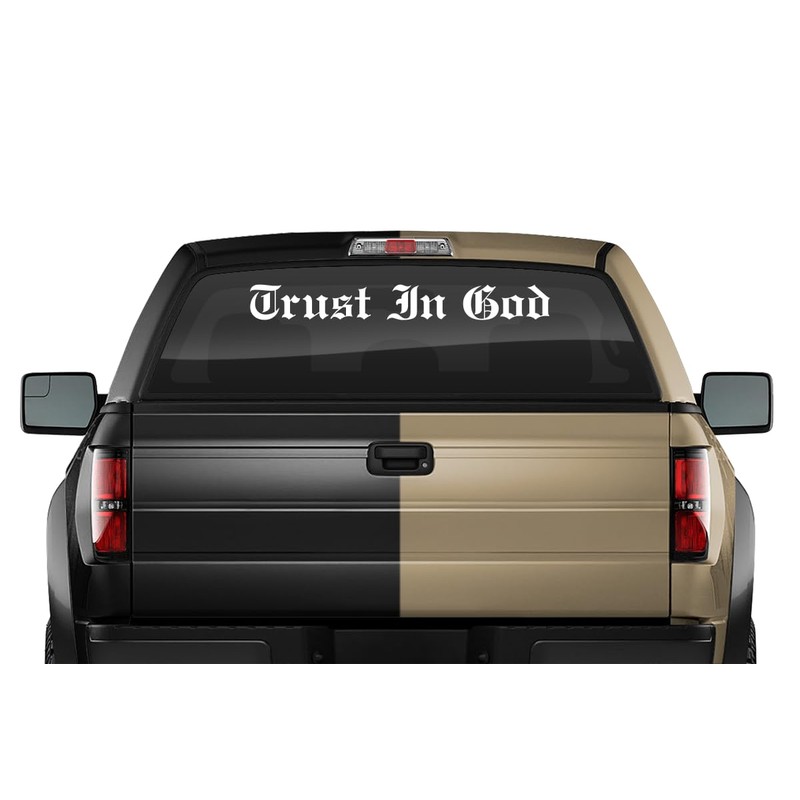 Sticky Creations Trust in God Decal Sticker Windshield Window Vinyl