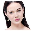 Tyluzem 14k Gold Plated Hypoallergenic Oval Earrings for Women Lightweight