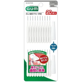 Gum Interdental Brush I Shape 20P Size SSS x 3 Pieces