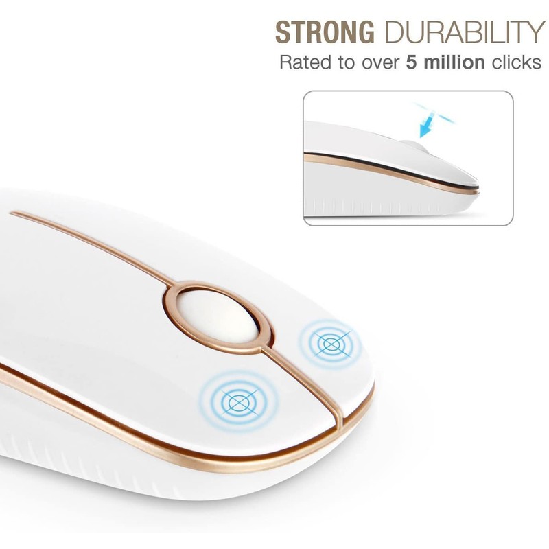 Wireless Mouse, Vssoplor 2.4G Slim Portable Computer Mice with Nano